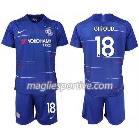 Completo Calcio Chelsea GIROUD 18 Bambino Divisa Prima 2018/2019